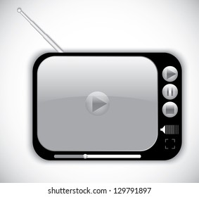digital media player. vector eps10