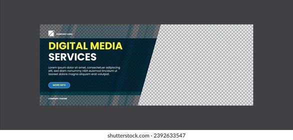Banner-Vorlage für digitale Mediendienste. Website-Banner.