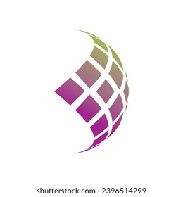 digital media sphere vector logo
