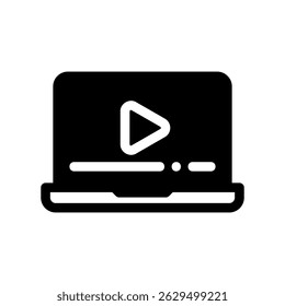 Ícone de streaming de mídia digital em um dispositivo portátil