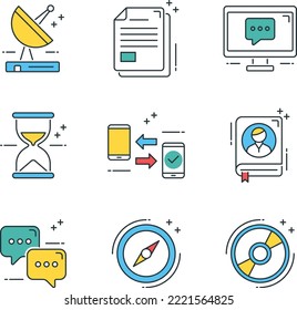 ilustración de diseño plano de icono de tecnología