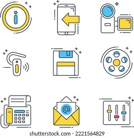 ilustración de diseño plano de icono de tecnología
