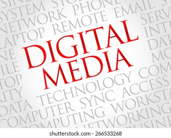 Digital Media word cloud concept