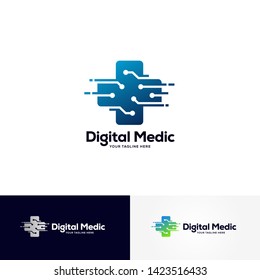 Digital Medic Logo Designs Template, Healthcare Logo Designs	