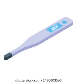 Digital medical thermometer showing temperature for fever control