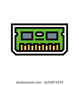 Icono de color de memoria digital. Vector de memoria digital. Ilustración de símbolo aislado