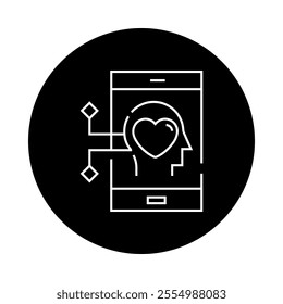 Digital Mental Health – Smartphone with Heart Representing Wellness and Online Support