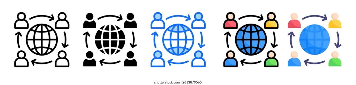 Digital Mentor Icon Set Multiple Style Collection