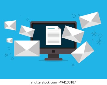 digital messaging related icons image 