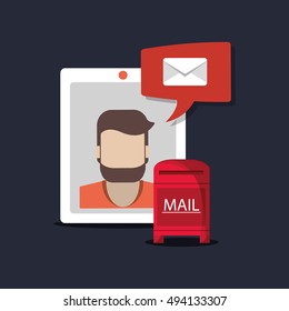 digital messaging related icons image 