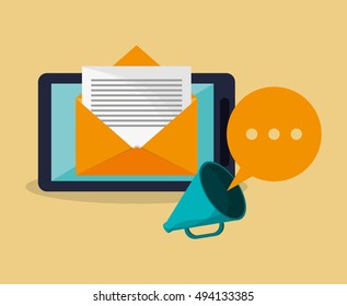 digital messaging related icons image 