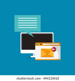 digital messaging related icons image 