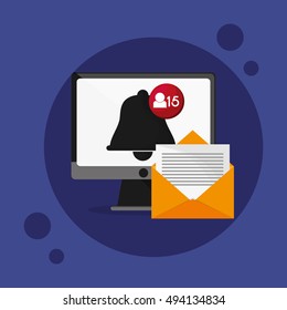 digital messaging related icons image 