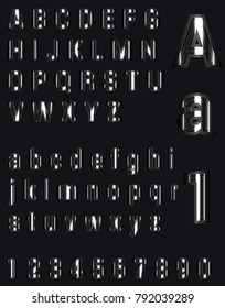 digital metal alphabet 