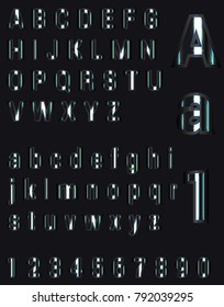 digital metal alphabet 