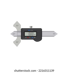 Digitales Messgerät für geometrische Parameter von geschweißten Nähten. Vektorgrafik.