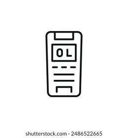 Symbol für digitales Messgerät. Einfaches Digitalmessersymbol für Social Media, App und Webdesign. Vektorillustration