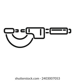 Digital micrometer equipment icon outline vector. High calibrated. Device tool