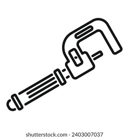Digital micrometer gauge icon outline vector. Vernier scale object. Steel work