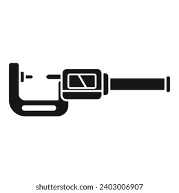Digital micrometer ruler icon simple vector. Laboratory tool. Micro gauge build