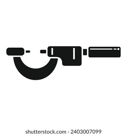 Digital micrometer tool icon simple vector. Vernier scale. Millimeter object