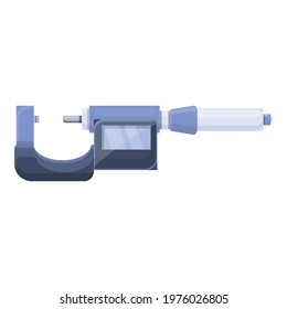 Digital micrometer work icon. Cartoon of Digital micrometer work vector icon for web design isolated on white background