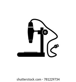 Digital microscope icon , sign design.