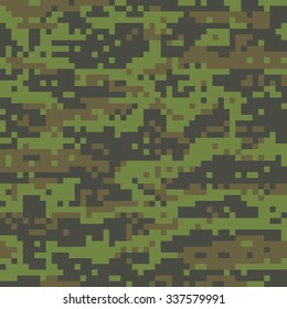 A digital military woodland camouflage pattern. Vector EPS 10 available. Pattern can be tiled.