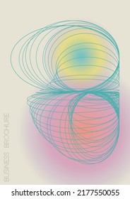 Digital Minimal Geometric Vector Poster Design with Lines and Gradient Colorful Circles. Set of Abstract Backgrounds for Covers, Flyers, Templates, Booklets, Cards, Brochures, Branding, etc.
