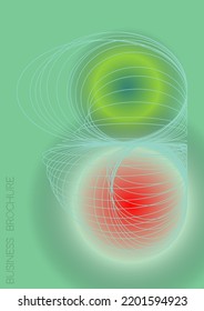 Digital Minimal Geometric Vector Poster Design with Lines and Gradient Colorful Circles. Collection of Abstract Backgrounds for Covers, Flyers, Templates, Booklets, Cards, Brochures, Branding, etc.