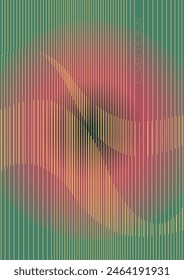 Diseño de póster de Vector geométrico mínimo digital con líneas y círculos de colores degradados. Colección de fondos abstractos para portadas, volantes, Plantillas, folletos, tarjetas, folletos, marcas, etc.