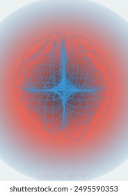 Diseño de póster de Vector geométrico minimalista digital con líneas y círculos coloridos degradados. Conjunto de fondos abstractos para cubiertas, volantes, Plantillas, folletos, tarjetas, folletos, marca, etc.