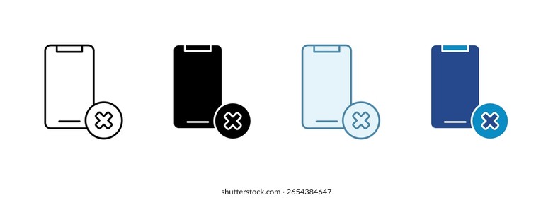 Conjunto de iconos de minimalismo digital Colección de estilo múltiple