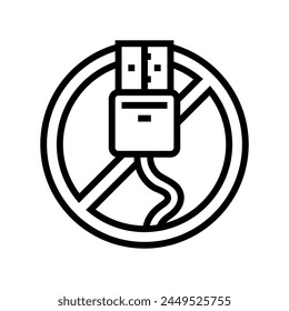 digital minimalism lifestyle line icon vector. digital minimalism lifestyle sign. isolated contour symbol black illustration