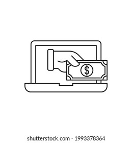 Digital Mobile Payment icon Vector Illustration. Modern Mobile Payment with Smartphone icon vector design concept for Online Payment, Finance, and Mobile Banking website, symbol, icon, sign, App UI