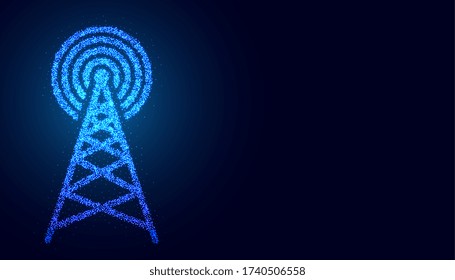 fondo de conexión de red de torre de telecomunicaciones móviles digitales