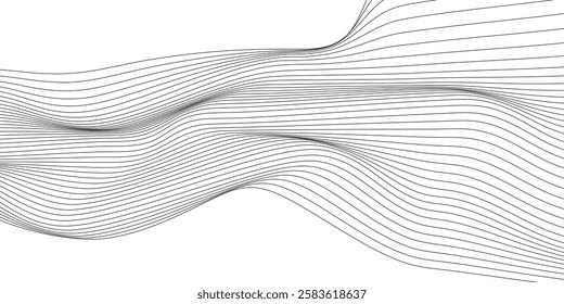 Digital Modern abstract background with wavy lines. Vector illustration.