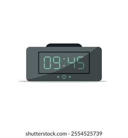 digital modern alarm clock with electronic digits. clock icon dimple.