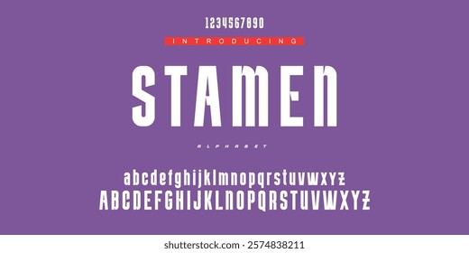 Digital modern alphabet font. Creative abstract urban, futuristic, fashion, sport, minimal technology typography.  Simple vector illustration with number