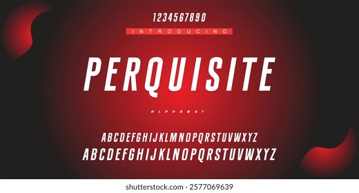 Digital modern alphabet font. Creative abstract urban, futuristic, fashion, sport, minimal technology typography.  Simple vector illustration with number