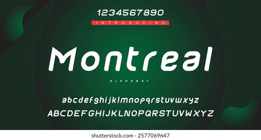 Digital modern alphabet font. Creative abstract urban, futuristic, fashion, sport, minimal technology typography.  Simple vector illustration with number