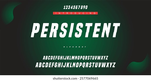 Digital modern alphabet font. Creative abstract urban, futuristic, fashion, sport, minimal technology typography.  Simple vector illustration with number
