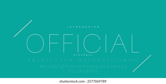 Digital modern alphabet font. Creative abstract urban, futuristic, fashion, sport, minimal technology typography.  Simple vector illustration with number