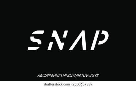 Digital modern alphabet font with urban style template
