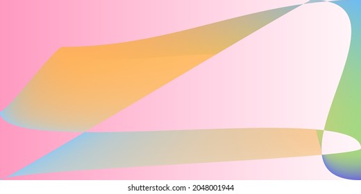 Digital Modern Dynamic Color Trendy Background. Smooth Rainbow Layers Futuristic Illustration. Pink Minimal Neon Fluid Smooth Surface. Technology Pastel Multicolor Shape Psychedelic Gradient Mesh.