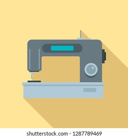 Digital modern sew machine icon. Flat illustration of digital modern sew machine vector icon for web design