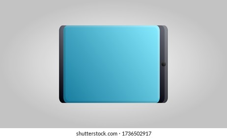 Comprimido digital moderno de pantalla táctil con fondo blanco. Ilustración del vector