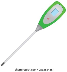 Digital Moisture spot metering as a probe. Vector illustration.