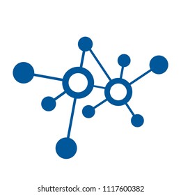 digital molecular connection network icon