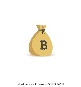 Digital money bag ui icon illustration isolated on white background